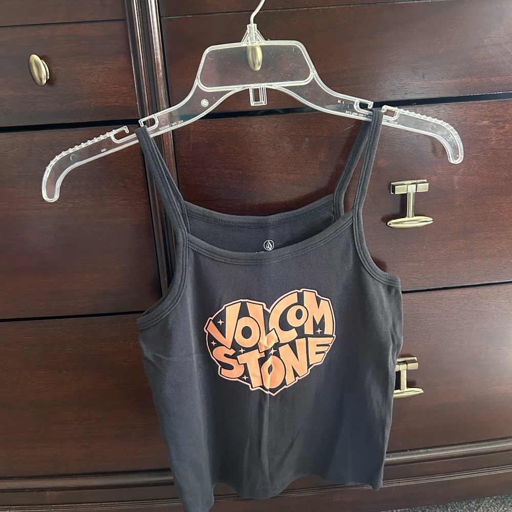 Volcom Black and Orange Tank Top